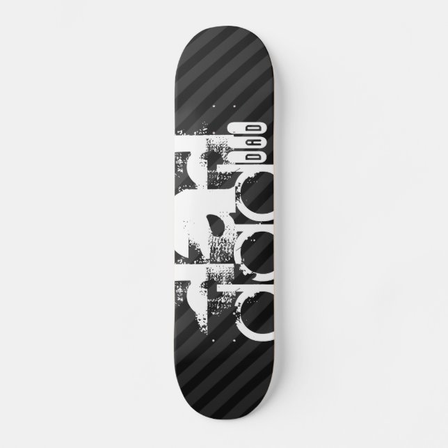 Skateboard Papa ; Gris noir et gris foncé (Recto)