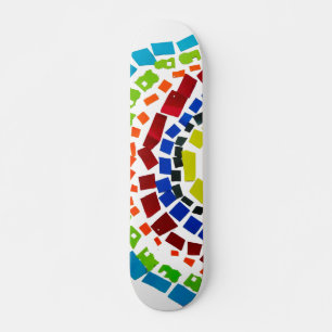 Skateboard Papier arc en ciel