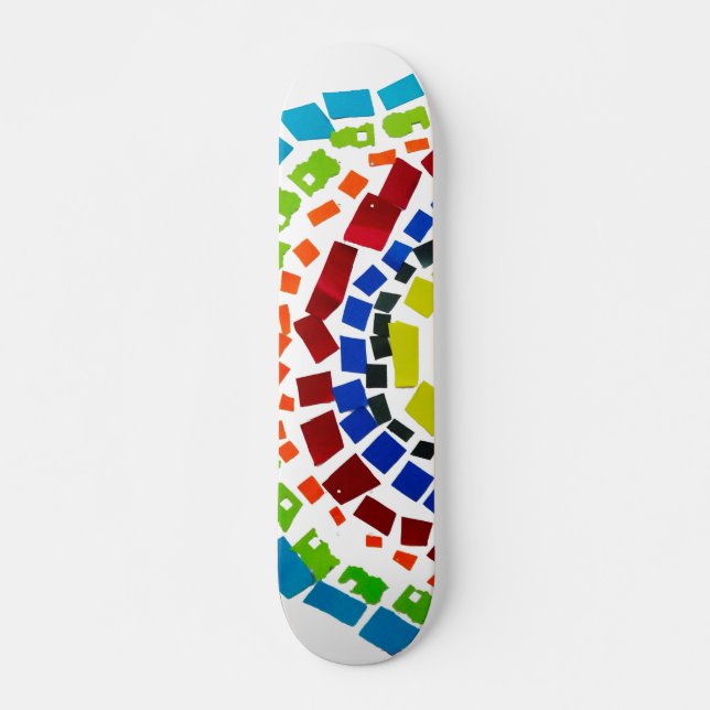 Skateboard Papier arc en ciel (Devant)