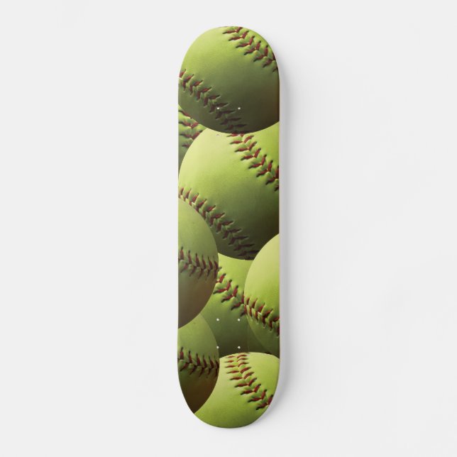 Skateboard Papier peint de softball jaune (Recto)