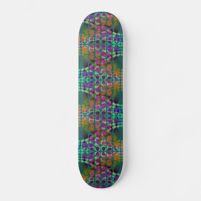 Skateboard Papier peint Dotée Orderly Chaos coloré + votre id (Recto)