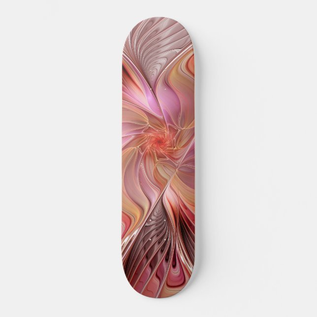 Skateboard Papillon Abstrait coloré Imaginaire Fractal Art (Recto)