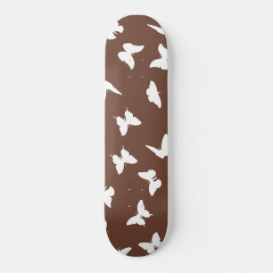 Skateboard Papillon blanc Brown Arrière - plan mou esthétiq