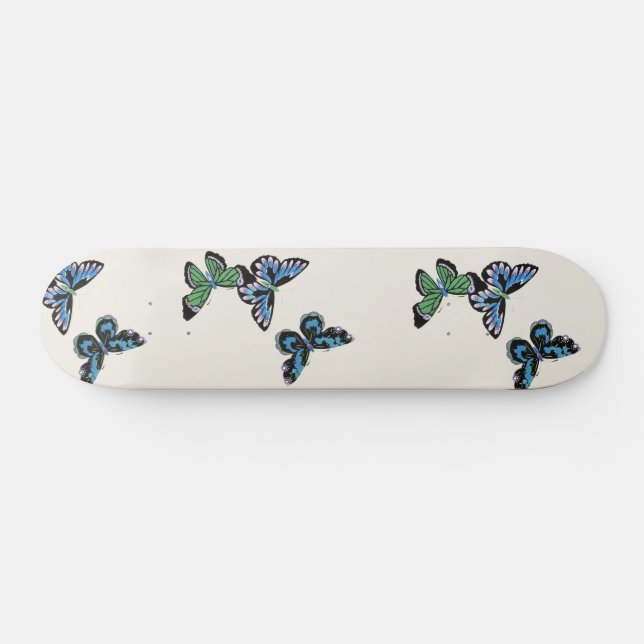 Skateboard Papillon bleu (Horz)