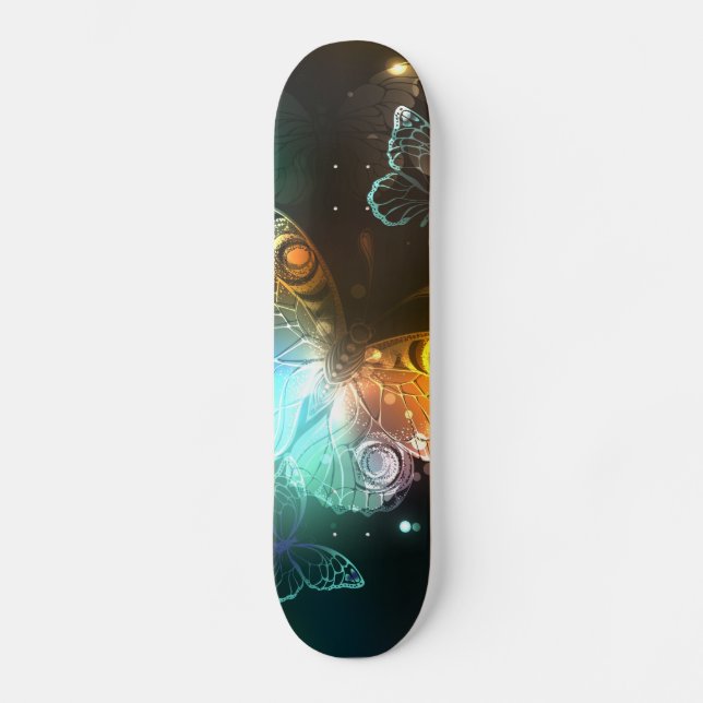 Skateboard Papillon lumineux et papillons de nuit (Recto)