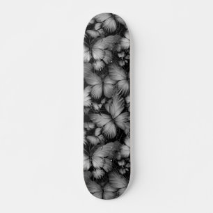 Skateboard Papillons gris Imprimer