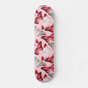 Skateboard Papillons Nature moderne Fille rose