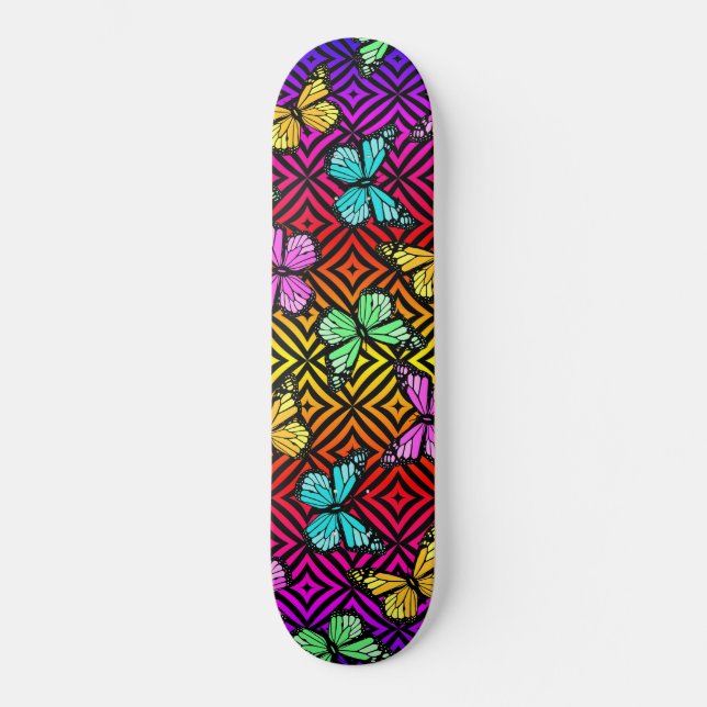 Skateboard Papillons Rainbow ED (Recto)