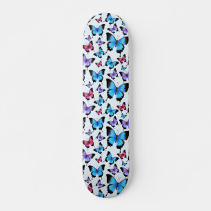 Skateboard Papillons rose Turquoise fille fille Whimsical
