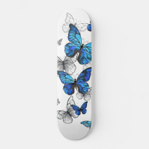 Skateboard Papillons volants bleus Morpho