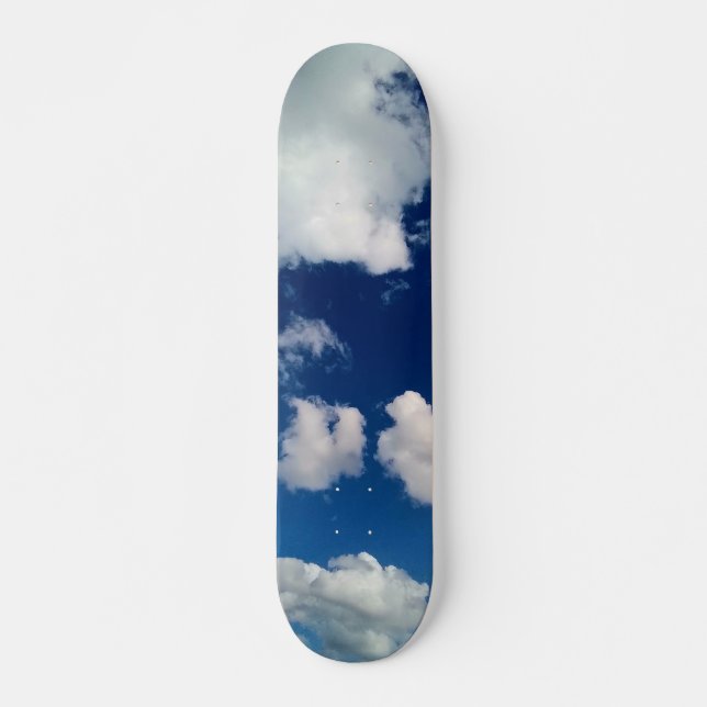 Skateboard Parcelles douces de nuages (Devant)