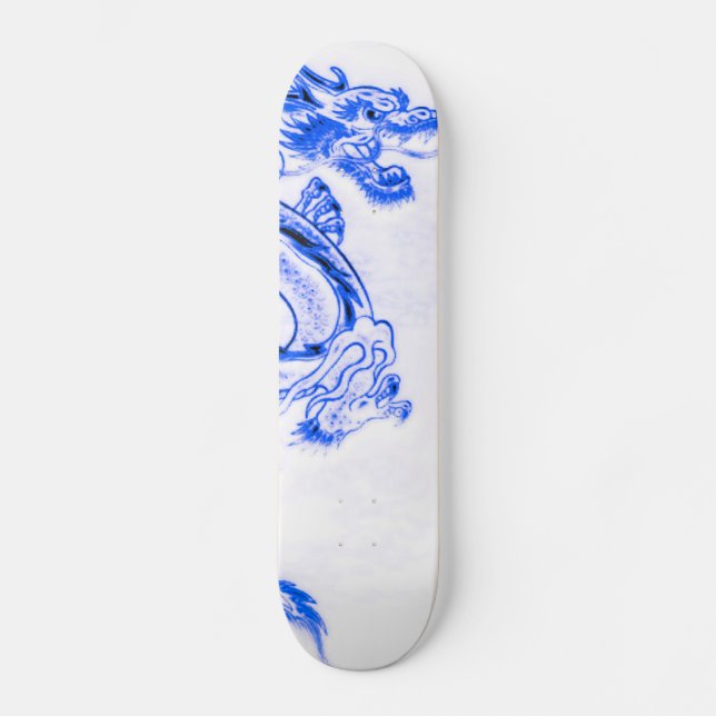 Skateboard Partie bleue de dragon de Zircon (Recto)
