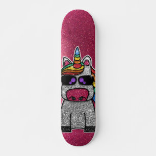 Skateboard Parties scintillant Arc-en-ciel Unicorn Étincelle
