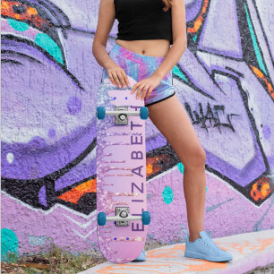 Skateboard Parties scintillant arc-en-ciel Unicorn personnali
