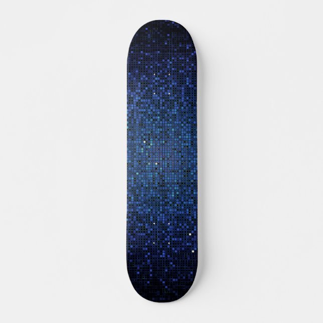 Skateboard Parties scintillant bleue Sequin Disco Old School  (Devant)