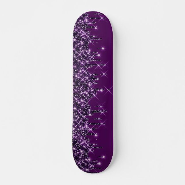 Skateboard Parties scintillant de filles pourpres (Devant)