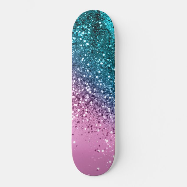 Skateboard Parties scintillant de la dame de plage tropicale  (Recto)