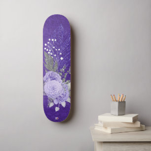 Skateboard Parties scintillant et mauve Roses Dd Marque