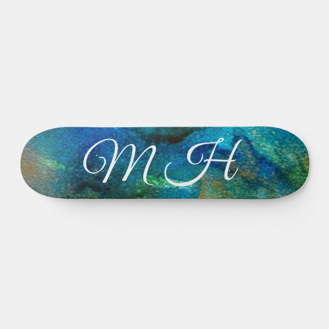 Skateboard Parties scintillant Fille Sirène verte Monogramme  (Horz)