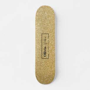 Skateboard PARTIES SCINTILLANT GOLD Nom personnalisé Skate