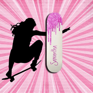 Skateboard Parties scintillant rose chaud