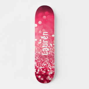 Skateboard Parties scintillant Rose Faux Personnalisé Girls S