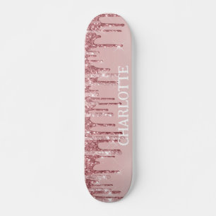 Skateboard Parties scintillant rose goutte
