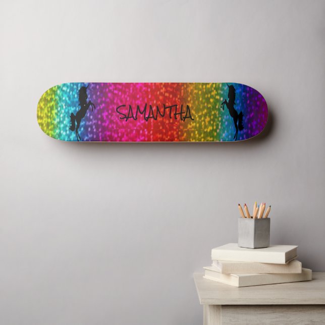 Skateboard Parties scintillant Unicorn (Art mural (Horz))