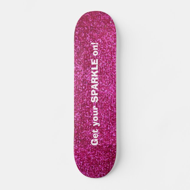 Skateboard Parties scintillantes de roses indien de Faux (Recto)