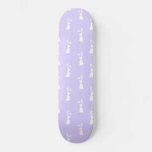 Skateboard Pastel Color Bunny Motif Blue Arrière - plan anima