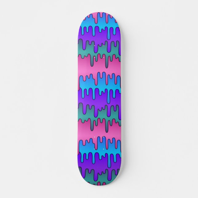 Skateboard Pastel Goth Emo Scène Motif Drippy (Devant)