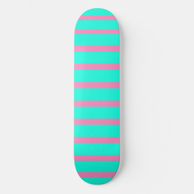 Skateboard Pastel Turquoise Bleu Vert Et Rose (Recto)