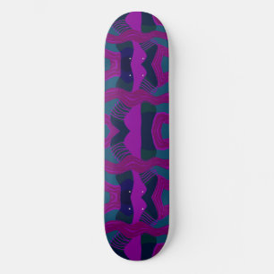 Skateboard Patchwork africain psychédélique : Turquoise Magen