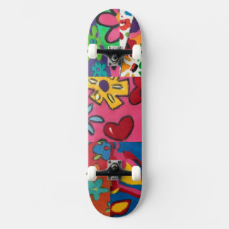 Skateboard Patchwork floral de Janina