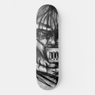 Skateboard Patient muselé en camisole de force - Dessin au fu