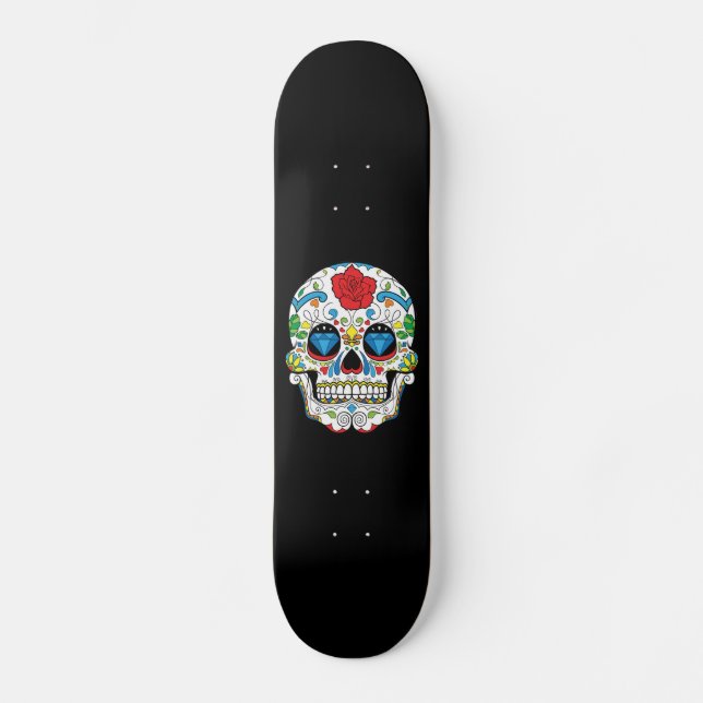 Skateboard Patinage à crâne sucre (Recto)
