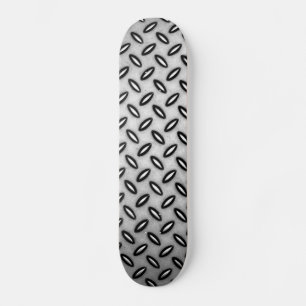 Skateboard Patinage à motifs métalliques argentés