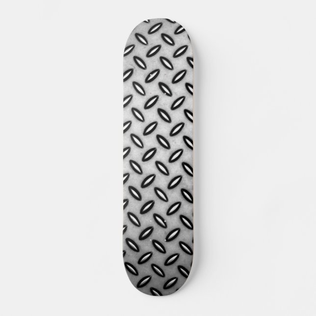 Skateboard Patinage à motifs métalliques argentés (Recto)