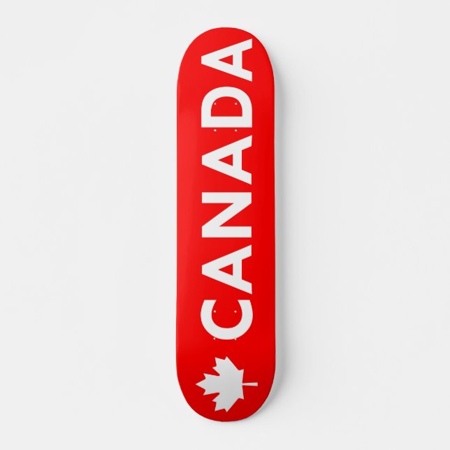 Skateboard Patinage Canada Feuille d'érable (Devant)