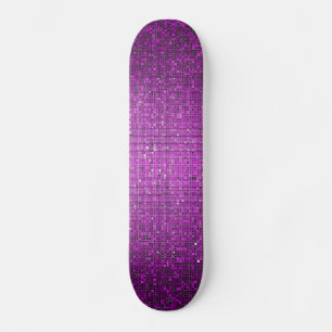 Skateboard Patinage Comp Disco Glitz Sequin Purple Parties sc