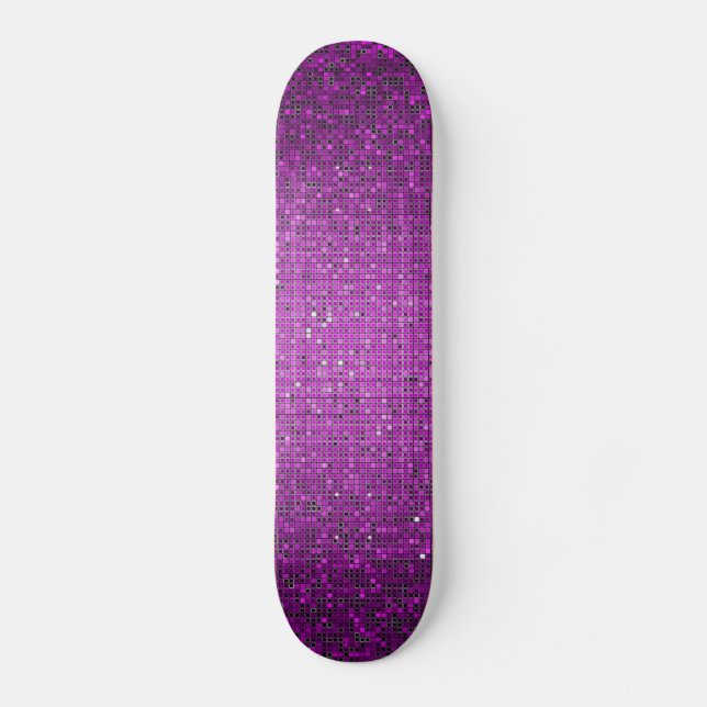 Skateboard Patinage Comp Disco Glitz Sequin Purple Parties sc (Recto)