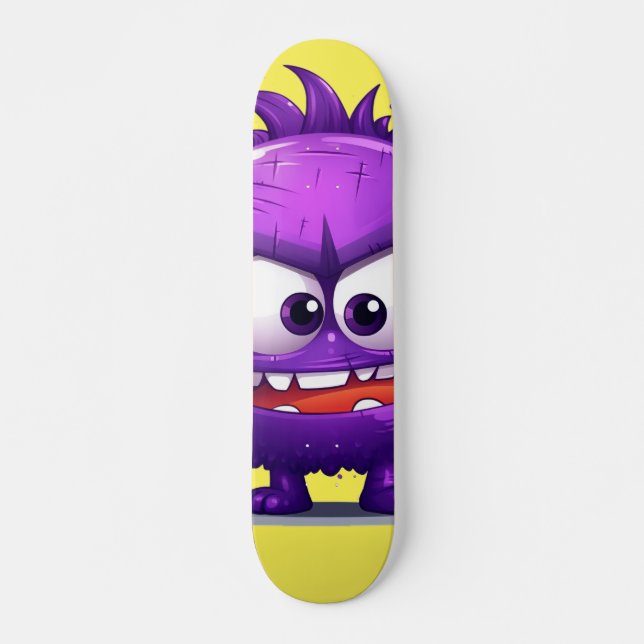 Skateboard Patinage cool pourpre monstre (Devant)