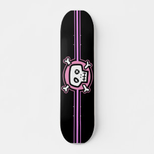 Skateboard Patinage crâne rose