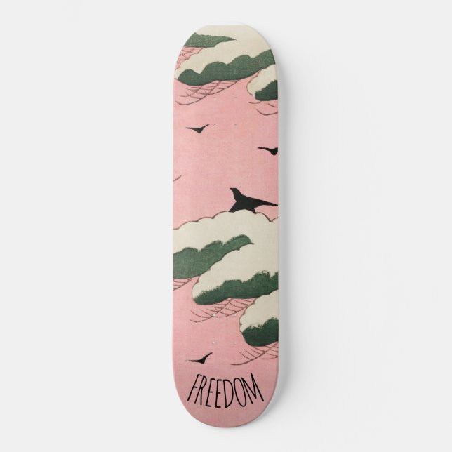 Skateboard Patinage d'art japonais Pink Sky moderne (Recto)