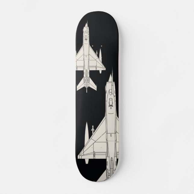 Skateboard Patinage d'avion de chasse (Recto)