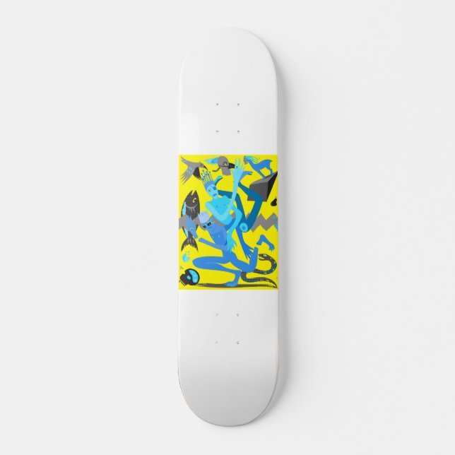 Skateboard Patinage de danse jaune (Devant)