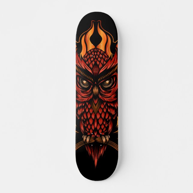 Skateboard Patinage de la chouette des incendies (Devant)