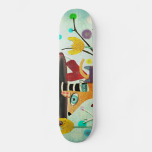 Skateboard Patinage de la planche à roulettes de chien