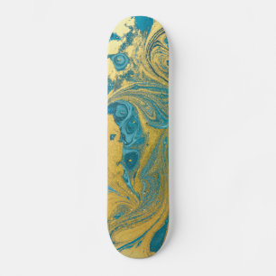 Skateboard Patinage de peinture d'art fluide