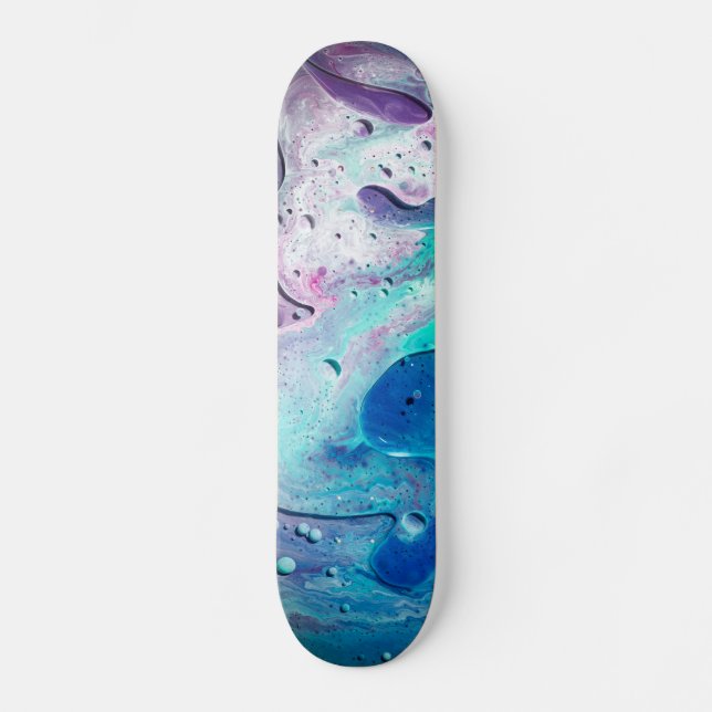 Skateboard Patinage de peinture d'art fluide (Recto)